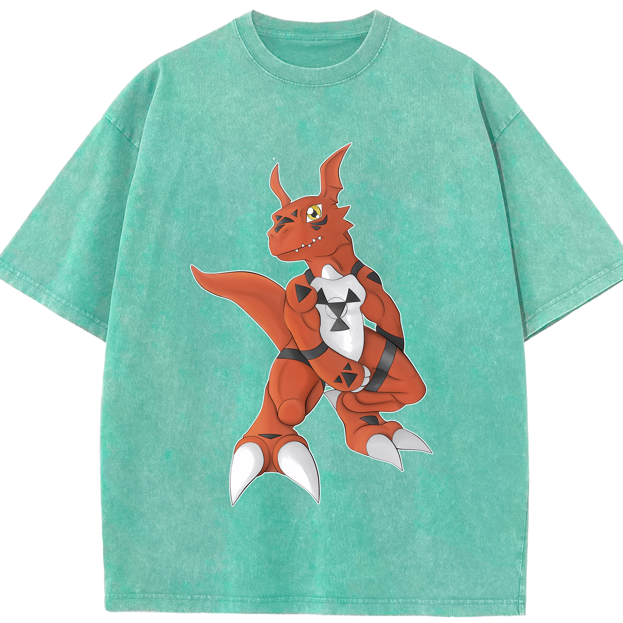 （画像用） Digimon デジタルモンスター/デジモン 綿100% ヴィンテージ風 半袖Tシャツ（フロントプリント）